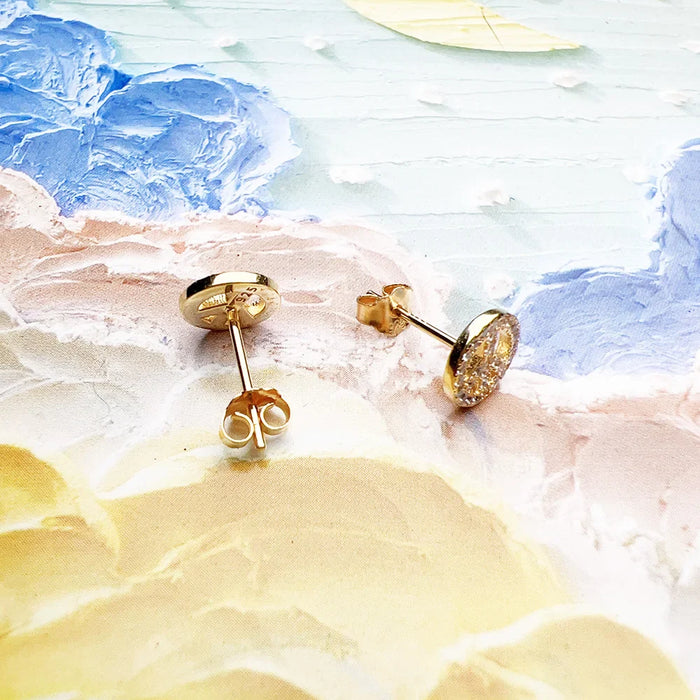 925 Sterling Silver Peace Stud Earrings Classic Gift