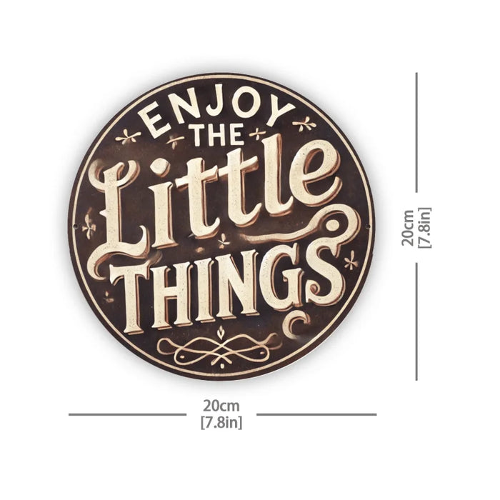 8X8 Inch Inch Rustic Iron Wall Art Enjoy The Little Things Indoor / Outdoor