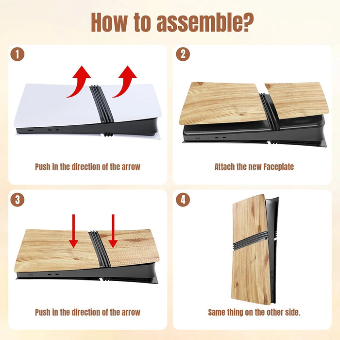 For Ps5 Pro Disc / Digital Edition Plates Console Shell Panels Faceplate Anti-Scratch Plastic Hard Shell Face Plate For Ps5 Pro