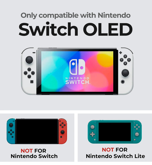 For Nintendo Switch Oled 2021 Tpu Grip Portable Game Storage Dockable Protective Case