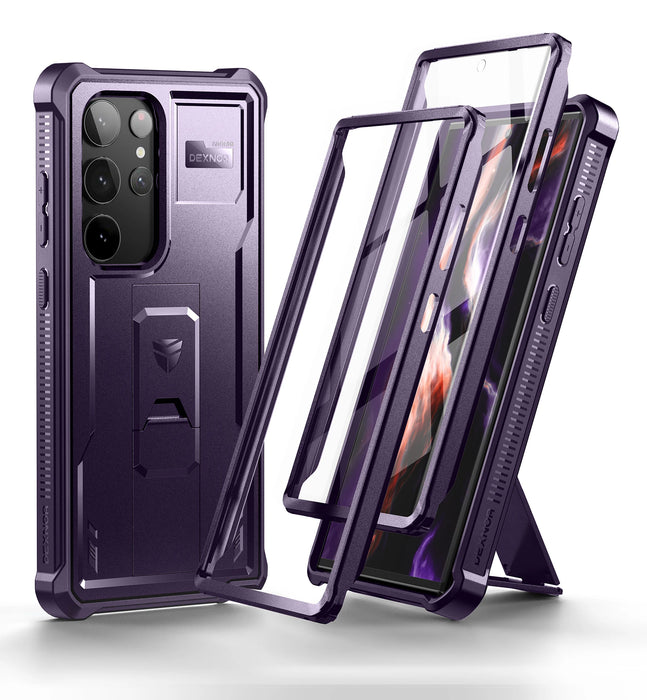 For Samsung Galaxy S23 Ultra 6.8 Inch Full Body Heavy Duty Military Grade Protection Case With Built-In Screen Protector And Kickstand