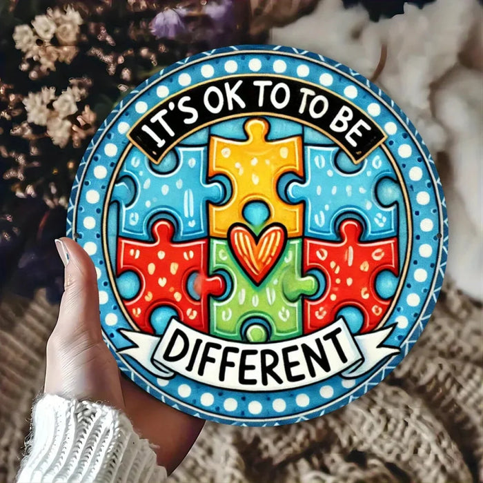 8-Inch Round Autism Awareness Sign Inspirational Wall Decor For Home
