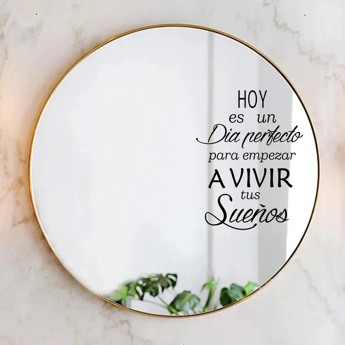 Spanish Inspirational Mirror Stickers For Home Decor
