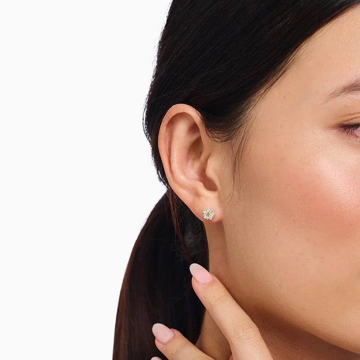 925 Sterling Silver Daisy Flower Stud Earrings Romantic Gift For Women