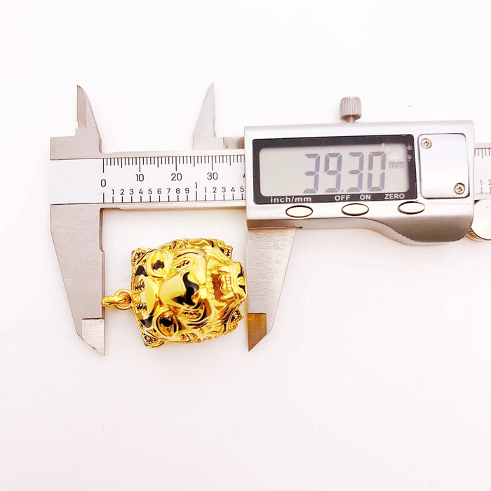 925 Sterling Silver Golden Tiger Pendant Rebel Jewelry For Men & Women