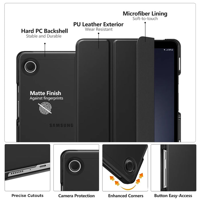 For Samsung Galaxy Tab A9 8.7-Inch 2023 Lightweight Stand Smart Case Hard Shell