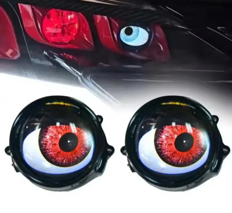 3 Car Devil Eyes Lens Lights Dynamic Demon Headlight Kit With Remote Control