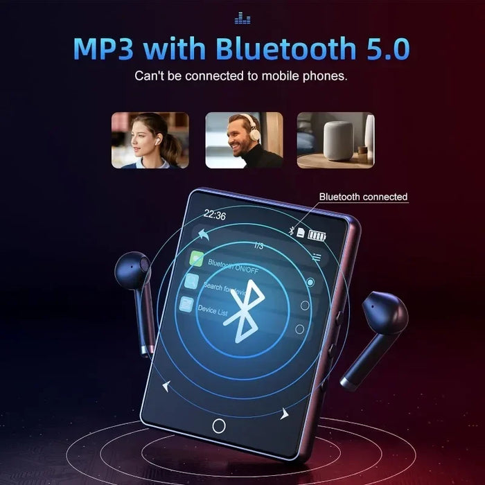32Gb Touch Screen Bluetooth Mp3 Player With Speaker / Fm / Recorder