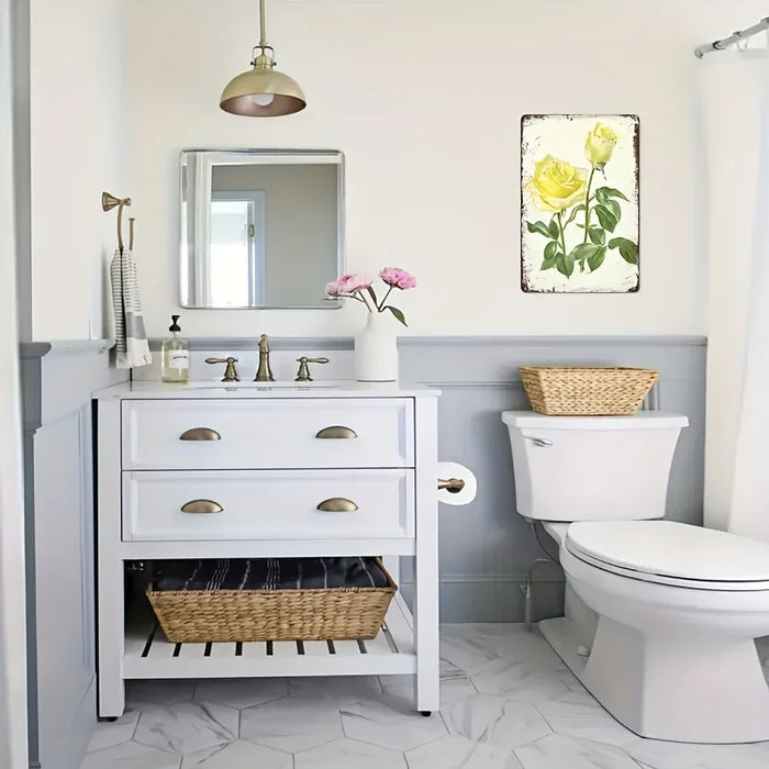 French Country Rose Poster For Garden Decor