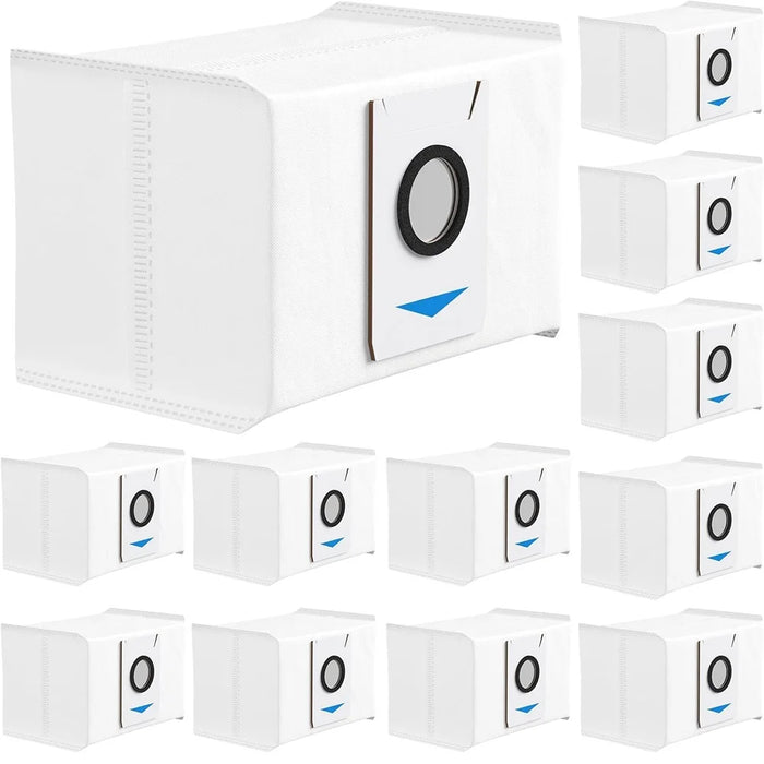 12 Pieces Vacuum Bag Compatible With Ecovacs Deebot X1 Omni / Turbo T10 / T20 Omni / T20 / T20 Max / T20 Pro / X & T Series Vacuum Cleaner