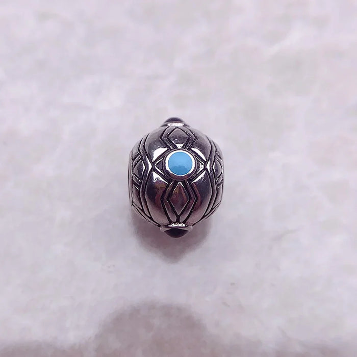 925 Sterling Silver Ethnic Bead Charm Luxury Accessory For Jewelry Making