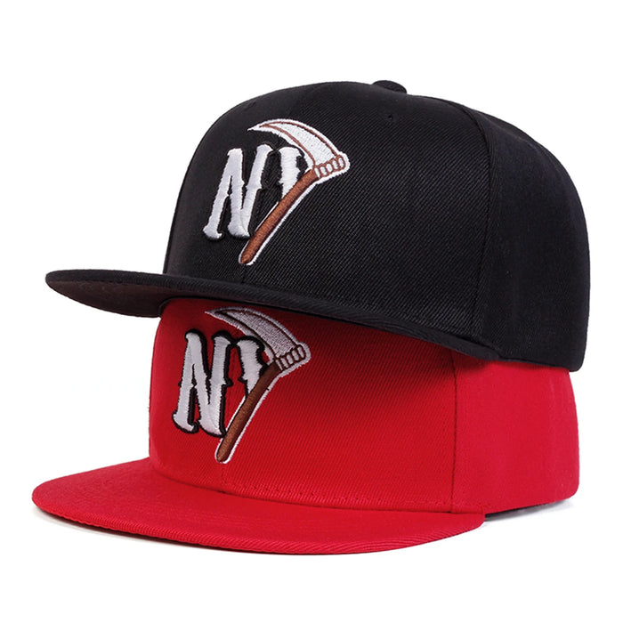 Adjustable Unisex Sickle Embroidery Baseball Cap Spring / Autumn Sun Hat