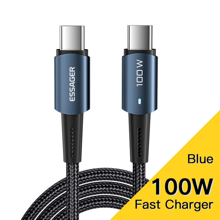 Usb C Cable 100W Pd Qc 4.0 3.0 Usb Type C Cable Fast Charging Cable Type C For Macbook Pro Samsung Xiaomi Charge Cable