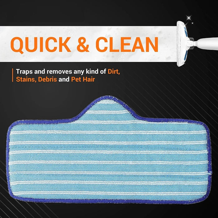 10 Pack Microfiber Steam Mop Pad For Dupray Neat Steam Cleaner Reusable & Washable Replacement Part