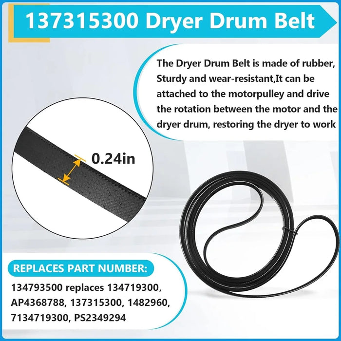 134715900 Dryer Drum Roller Assembly & 134793500 Dryer Idler Pulley & 137315300 Dryer Belt For Electrolux / Frigidaire Dryer