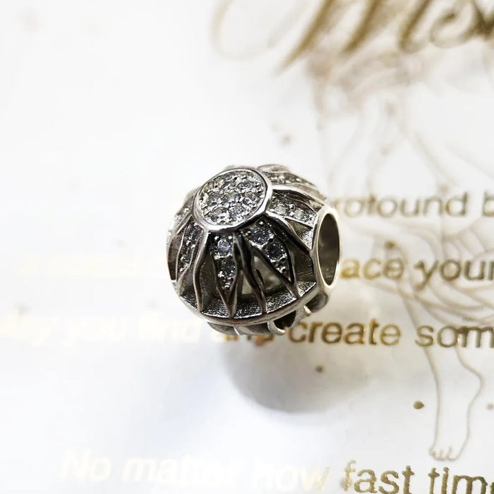 925 Sterling Silver Sun Beads Charm For European Bracelets Gift For Women And Men