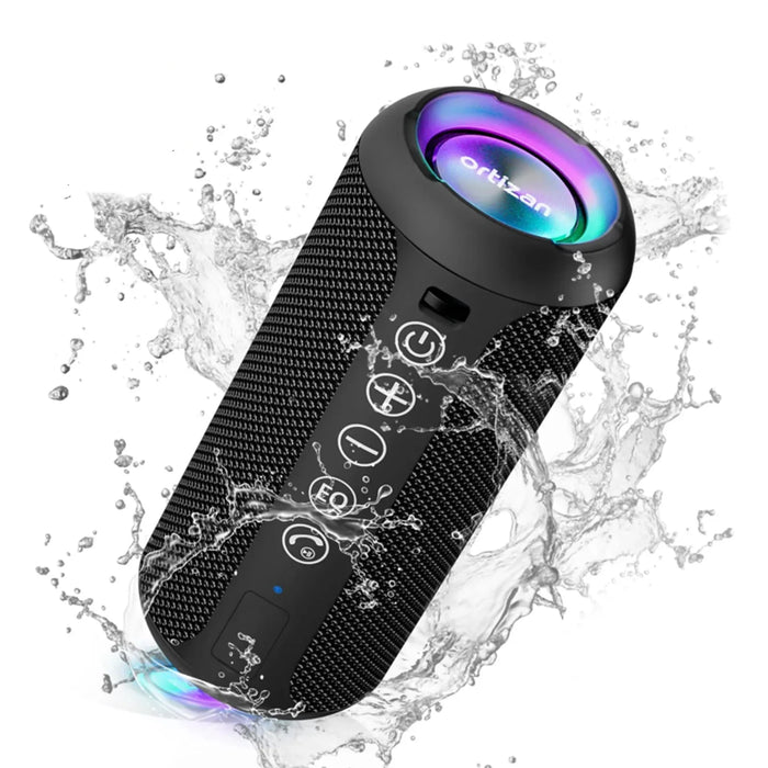 Waterproof Bluetooth Speaker 24W Stereo 30H Playtime Rgb Lights