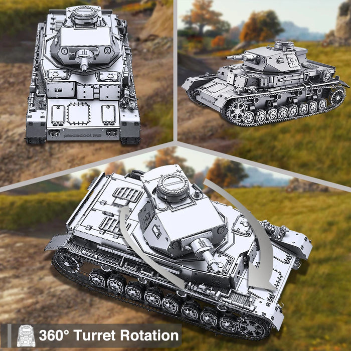 1:48 Panzer Iv Tanks 3D Metal Model Kit For Adults