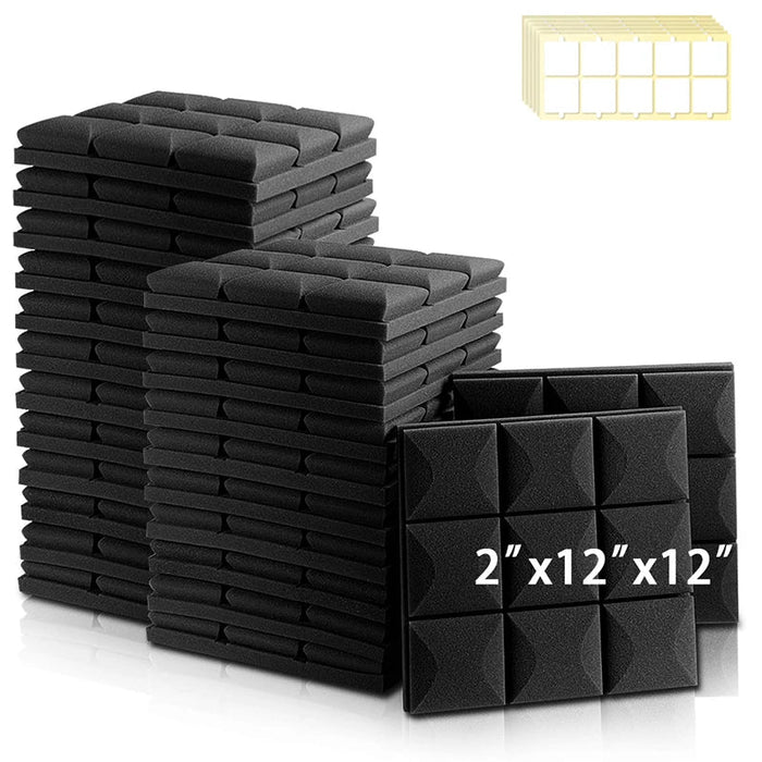 6 / 12 / 24 Pieces Studio Acoustic Foam Panels High Density Soundproofing For Ktv Rooms