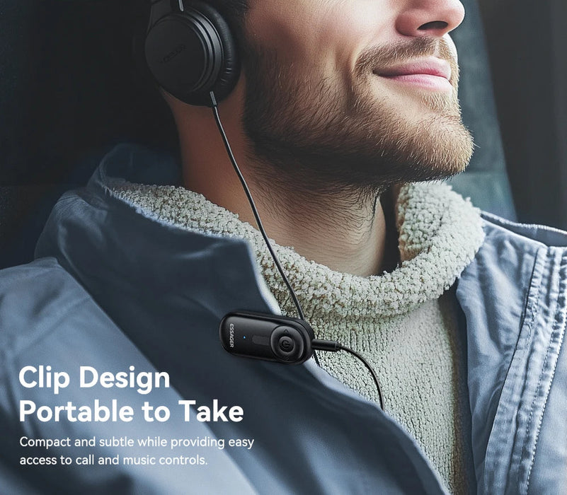 Bluetooth Car Receiver Adapter 3.5Mm Aux Jacks For Car Speakers Audio Music Receiver Hands Free Bluetooth 5.3 Adapter