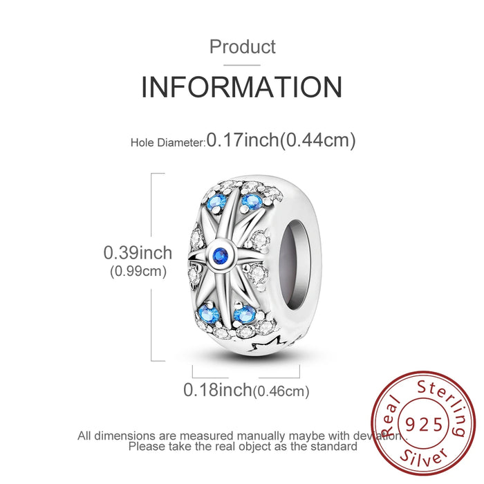 925 Sterling Silver Starlight Clip Beads Fits Bracelet Women Diy Gift