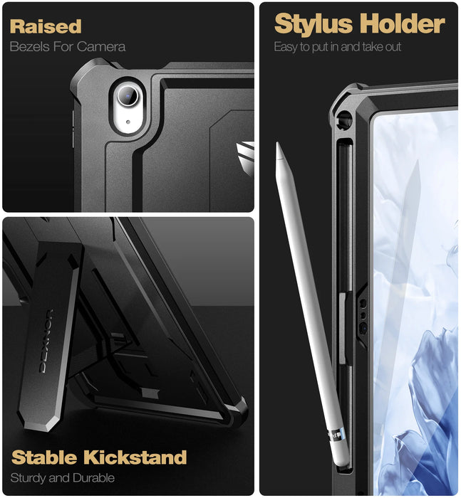 For Ipad 10Th Generation Gen 10.9 Inch 2022 Full Body Protective Case Built-In Screen Protector With Pencil Holder