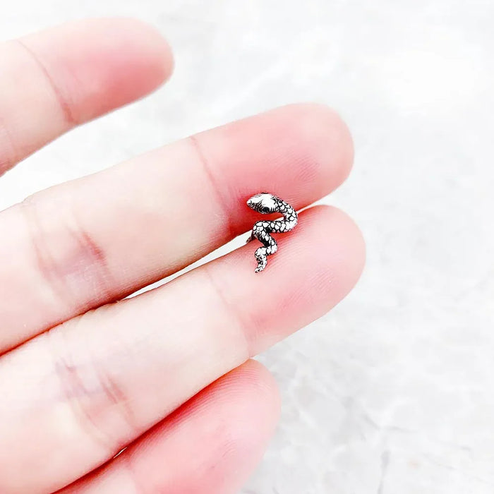 925 Sterling Silver Vintage Snake Ear Studs