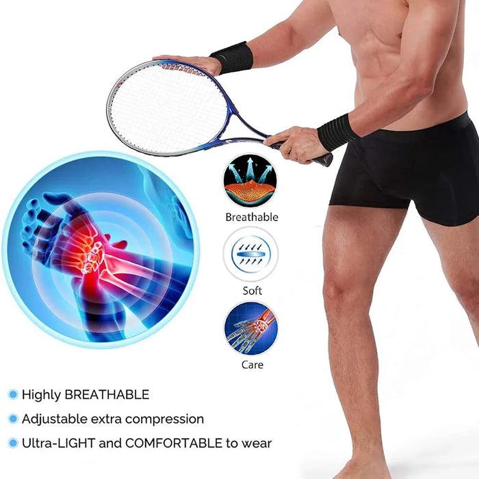 Lightweight Carpal Tunnel Braces For Fitness Sweat Absorbent Wrist Wraps For Sports & Work
