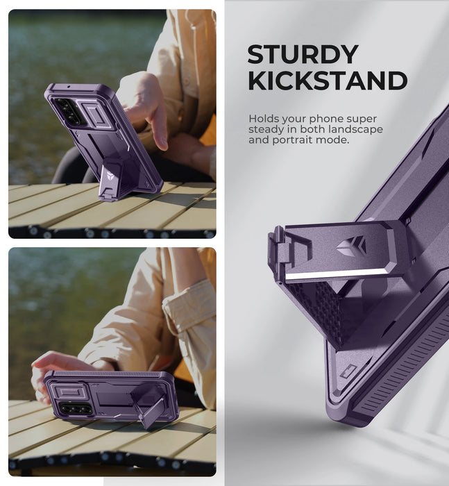 For Samsung Galaxy A26 6.7 Inch Heavy Duty Military Grade Shockproof Phone Case With Screen Protector Camera Case Kickstand