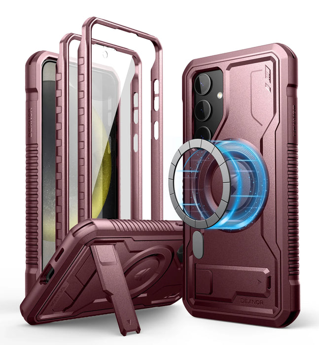 For Samsung Galaxy S24 + Plus Magsafe Shockproof Rugged Bumper Case Protective With Built In Screen Protector