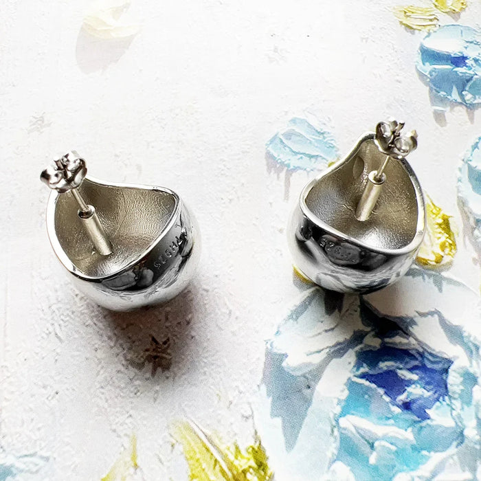 925 Sterling Silver Autumn Tear Water Drop Earrings Fine Jewelry For Women