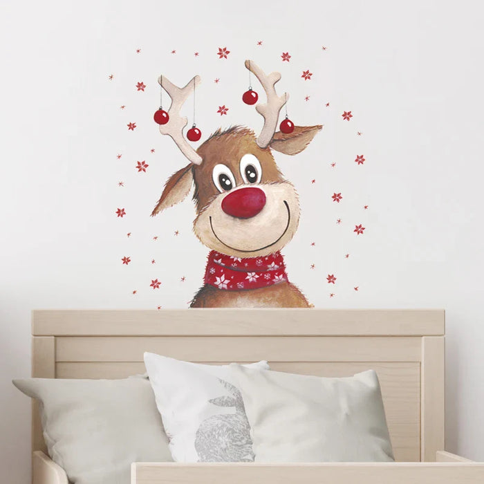 Charming Reindeer Wall Stickers For Festive Home Decor