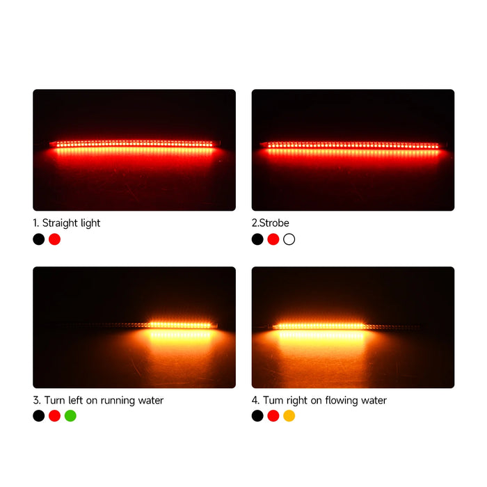 Universal Motorcycle Led Rear Turn Signal Brake Light Waterproof Dual Colour 12V