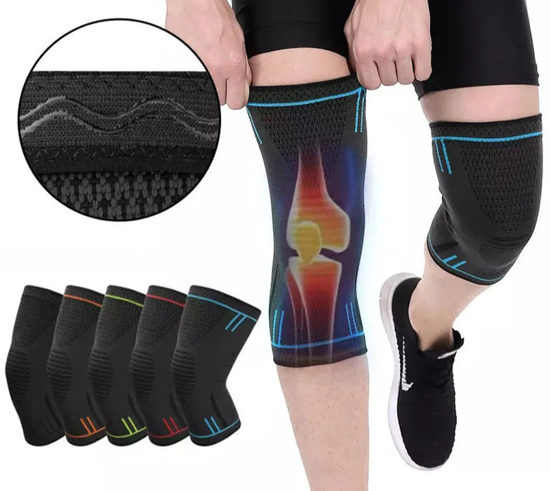Pair of Non Slip Silicone Knee Pads For Sports Running Cycling Basketball Arthritis & Injury Recovery
