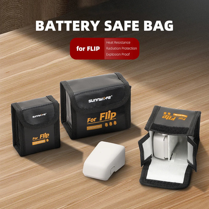 For Dji Flip Safety Battery Bag Explosion-Proof Protective Bag Battery Storage Case Battery Portable Carrying Case For Dji Flip
