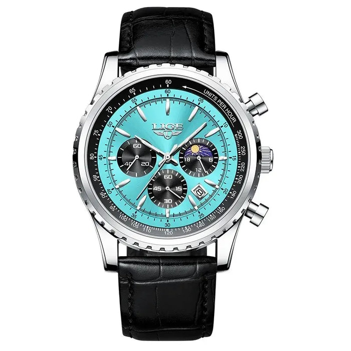Luxury Mens Quartz Watch with Date and Chronograph