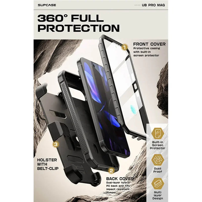 For Google Pixel 9 / 9 Pro Ub Pro Mag Full-Body Rugged Magnetic Phone Case With Built-In Screen Protector