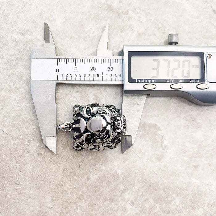 925 Sterling Silver Blackened Tiger Pendant Punk Jewelry Lucky Gift For Men & Women