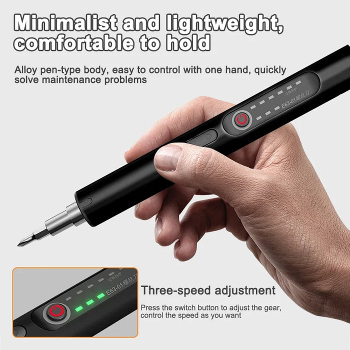 18 / 24 In 1 Electric Screwdriver Kit For Mobile Repair 3 Torque Settings Led Light