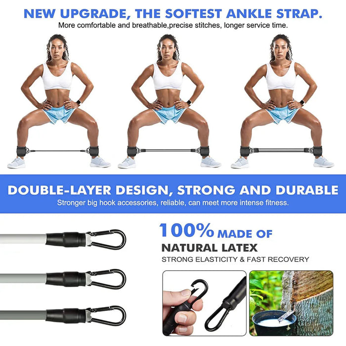 Ankle Resistance Bands Cuffs For Leg Workouts