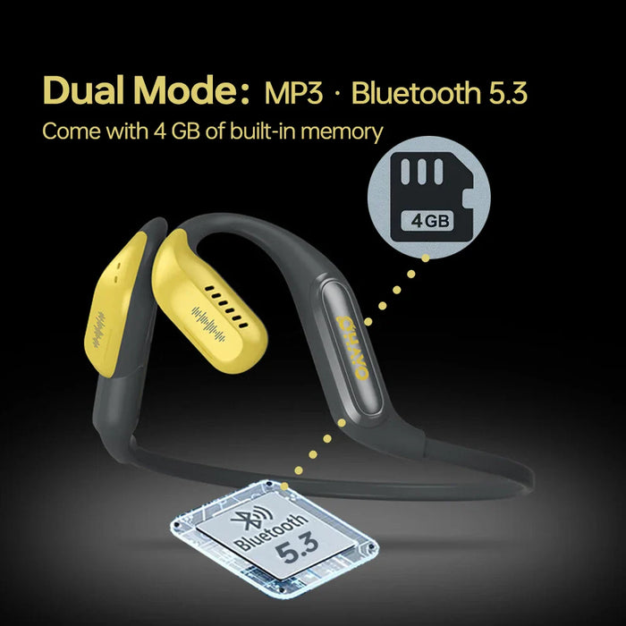 Wireless Open Ear Headphones With Mp3 Player & Noise Reduction