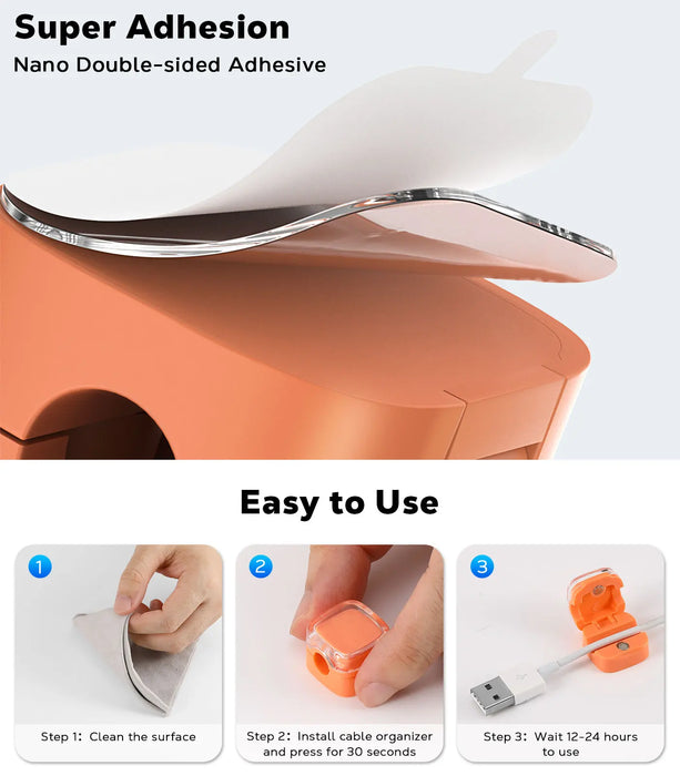 6 Pack Magnetic Cable Clips Under Desk Cable Management Adhesive Magnetic Cord Holder Magnetic Cord Organizer Wire Holder