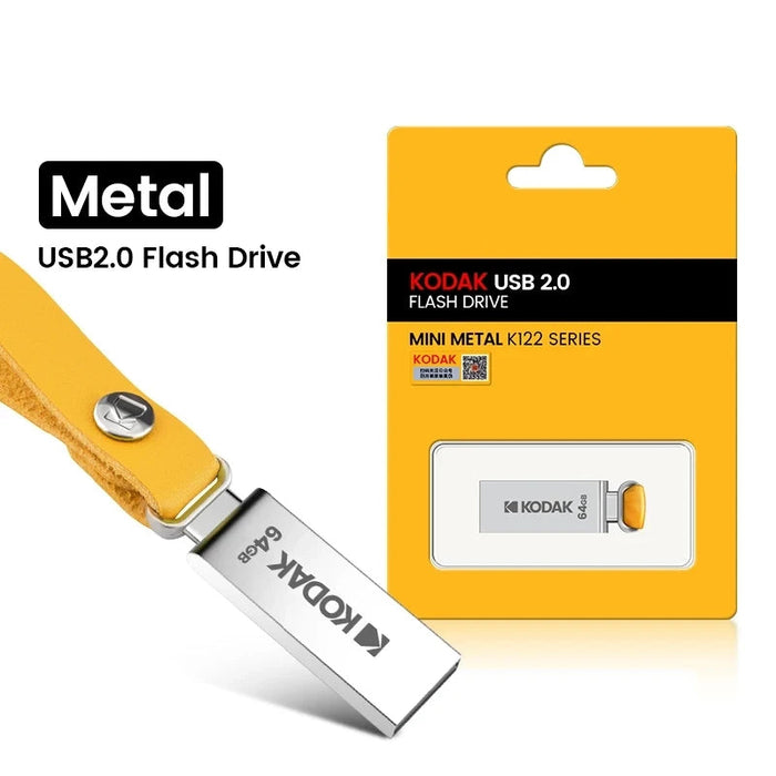 Kodak 128gb Usb2.0 Flash Drive Metal Memory Stick With Leather Strap