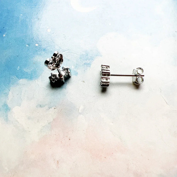 925 Sterling Silver Zircon Ear Studs For Women Elegant Gift