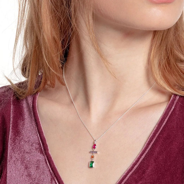 925 Sterling Silver Geometric Necklace Fashion Jewelry For Women