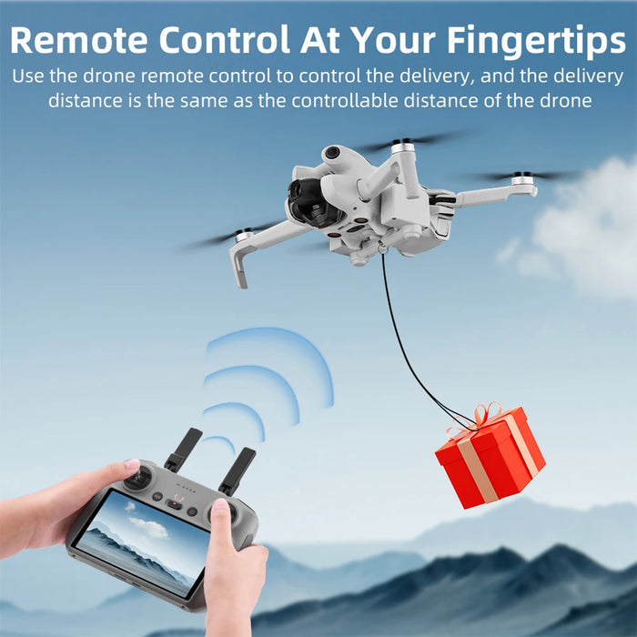 Airdrop System For Dji Mini 4 Pro Drone Air Drop Device Airdrop Thrower System Payload Delivery Thrower Drone Remote Thrower