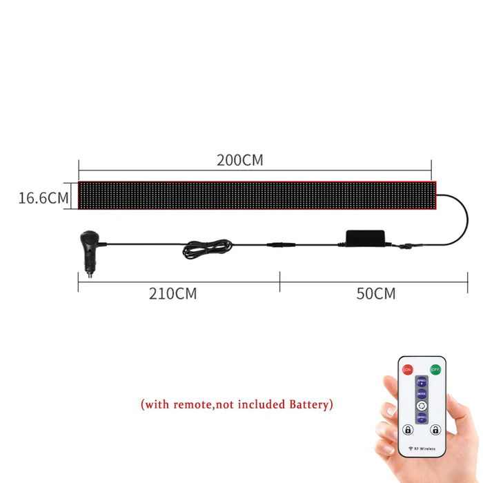 24V Led Matrix Panel For Remote Control Trucks Soft Foldable Design