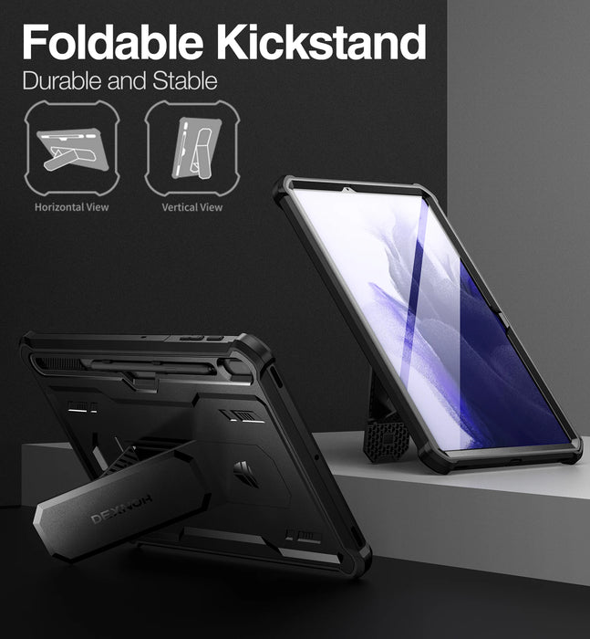 For Samsung Galaxy Tab S7 Fe Case 12.4 Inch 2021 Full-Body Rugged Heavy Duty Case With Pencil Holder Built-In Screen Protector