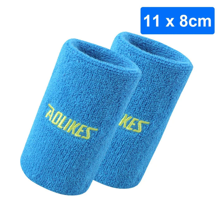 Pair of Moisture Wicking Sports Wristbands For Men & Women Tennis Basketball Running