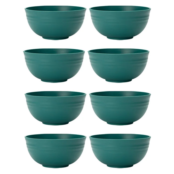 4 / 6 / 8 Piece Reusable Dark Green Cereal Bowls Ideal For Camping